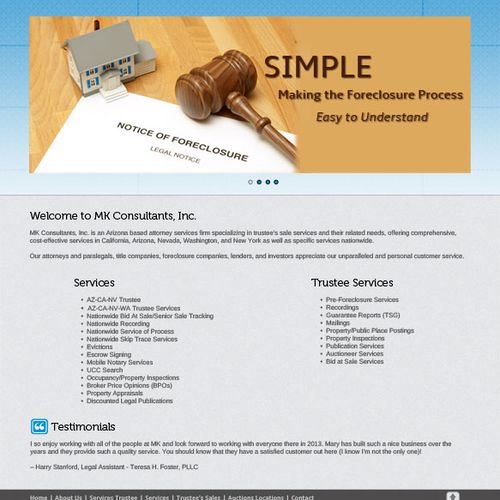 Mortgage company website redesign mockup, includin