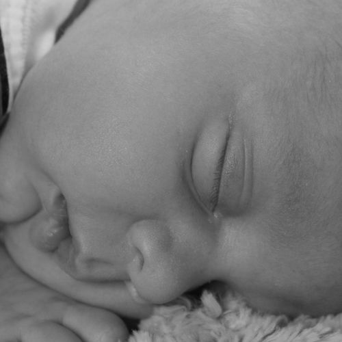 Close-up of newborn boy