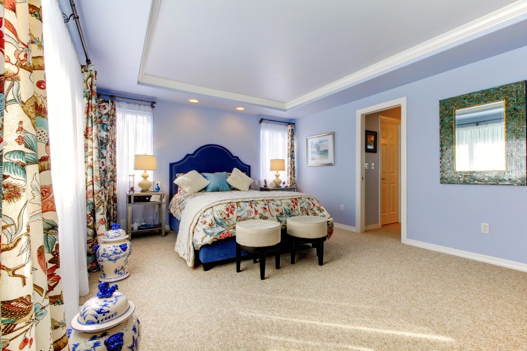 Traditional bedroom cleaned in NoVa.