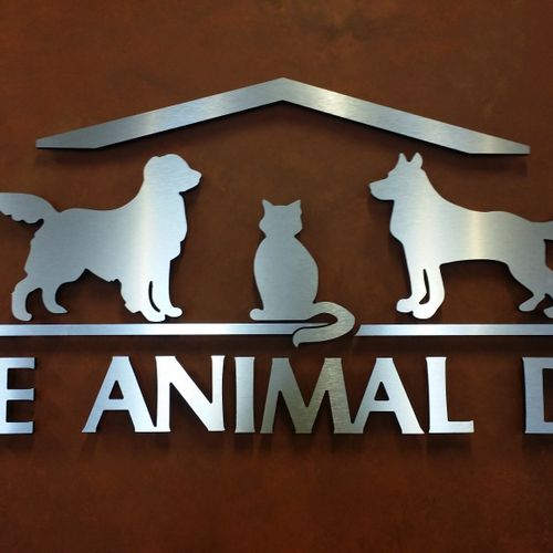 The Animal Den lobby sign