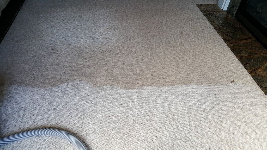 Cleaned in the front, not yet cleaned in the back.