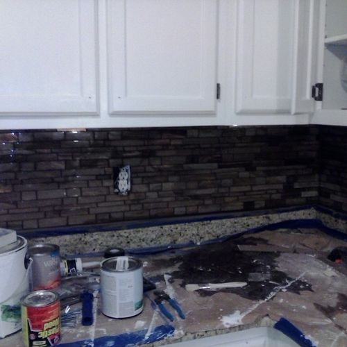 Kitchen remodel. All types of custom tile and cabi
