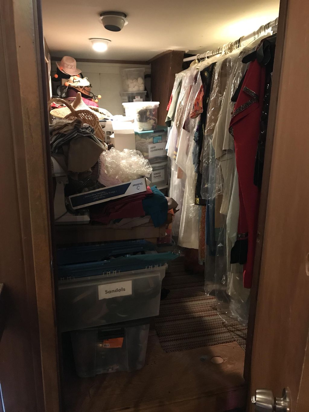 “Before” Church costume closet