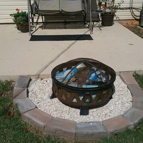 for a functional decoration added fire pit