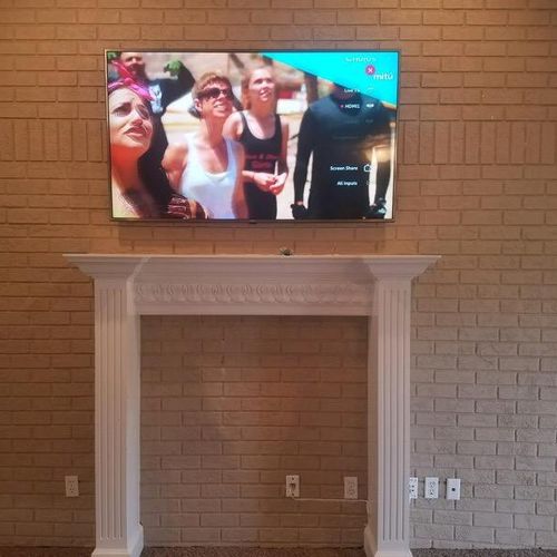 TV install over Fireplace with Hidden Wiring, Napl