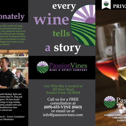 Passion Vines- Event Brochure Creation, Graphic De