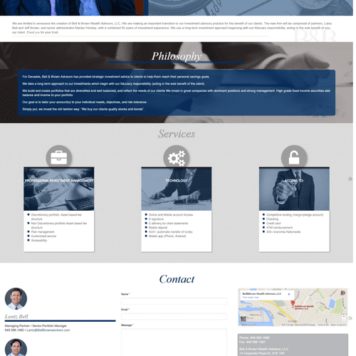Single page fully responsive site design built on 