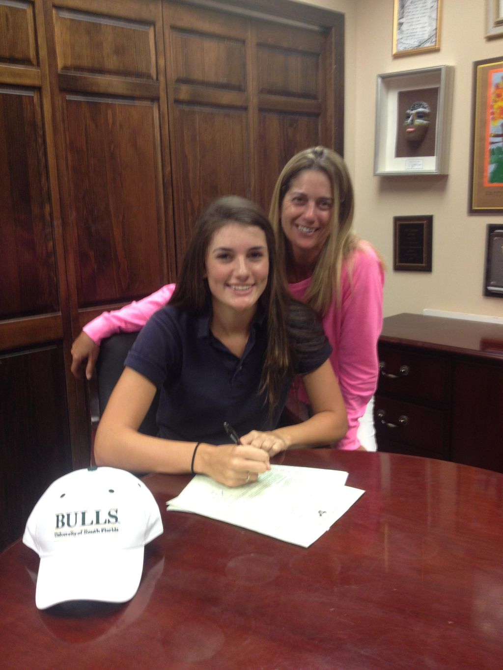 Ashley Burke signing with USF.  A great day!