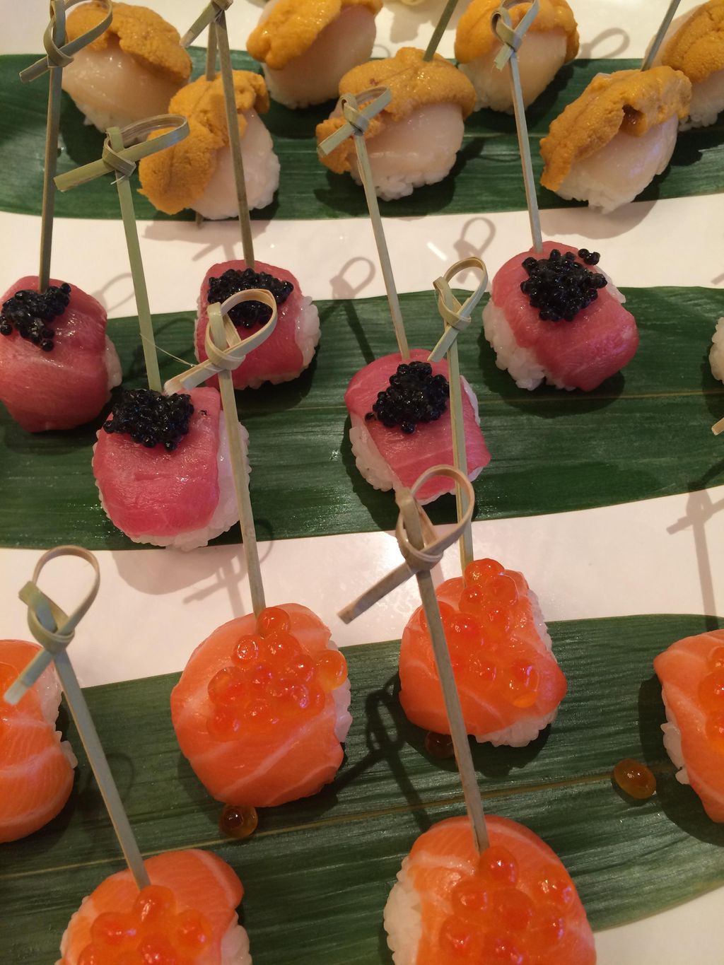 Hors D'oeurves. Temari Sushi.Toro w/ Caviar, Scott