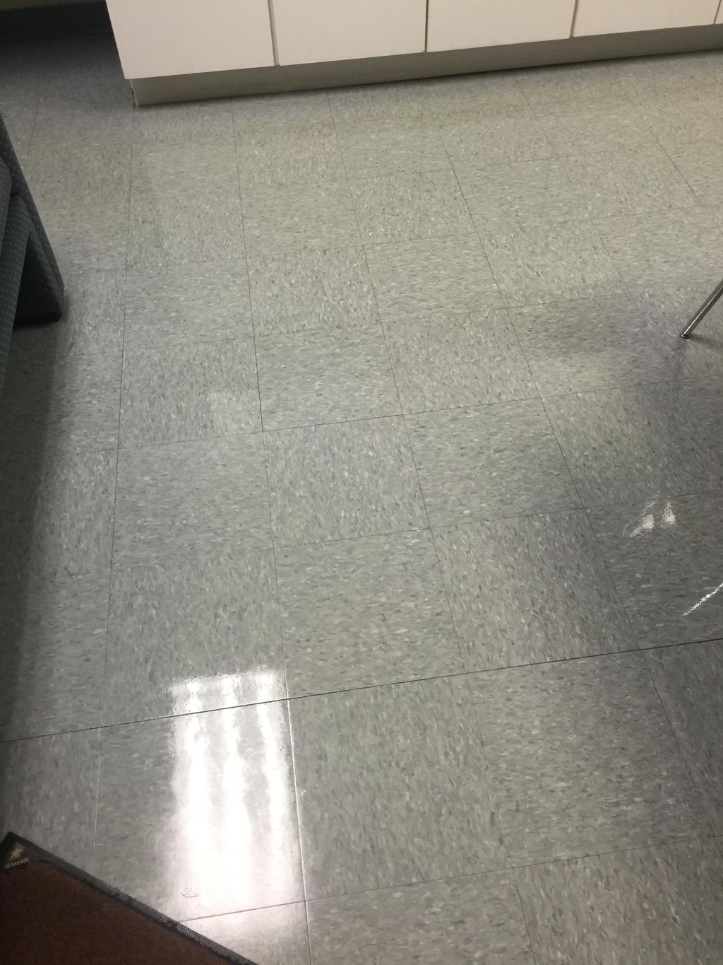 Freshly Waxed VCT Floor