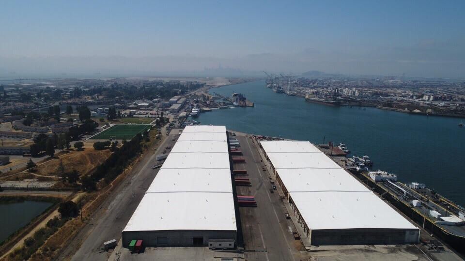 Our coating roof with San Francisco’s in the backg