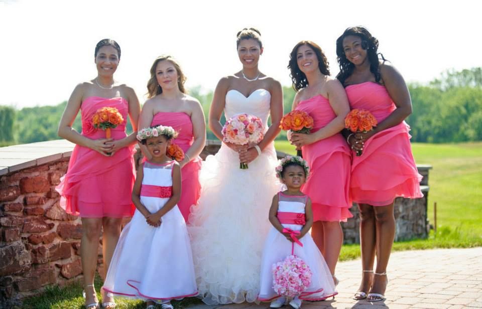 Makeup for the bride and bridal party.