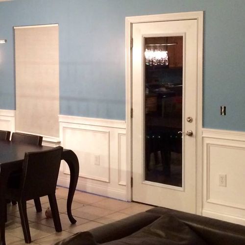 In addition to flooring, we install wainscoting, c