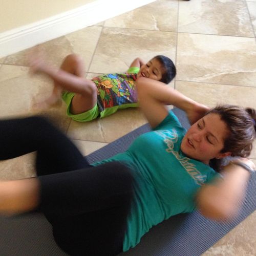 "Mommy and Me" Workouts too!  In your home!