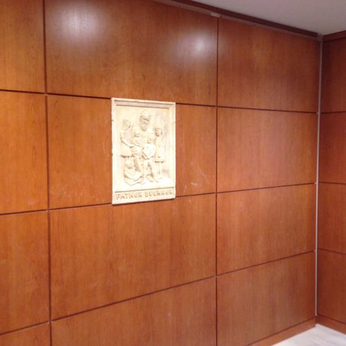 Custom panels for elevator lobby