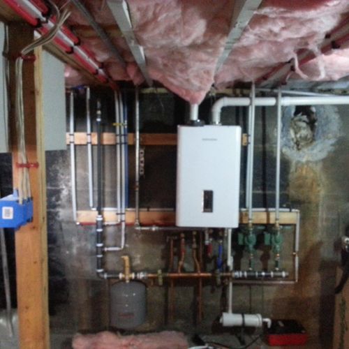 Wall Hung, 90%+ Efficient Navien gas boilers can s