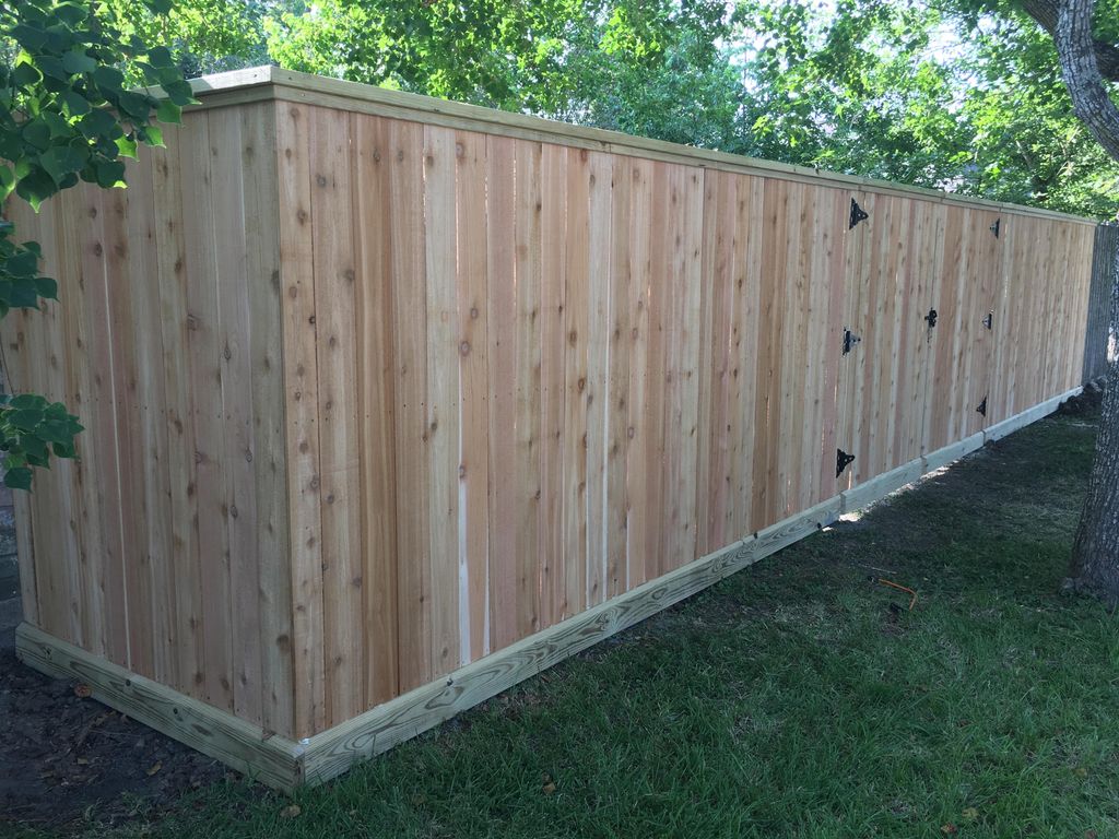 Western Red Cedar with 2x6 Rot Board and Cap
