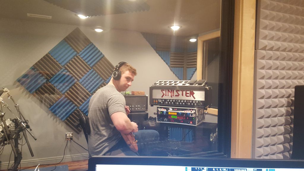 Danny laying down the law in the studio