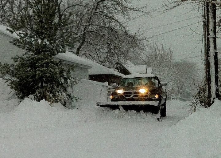 Plowing alley way in St. Paul