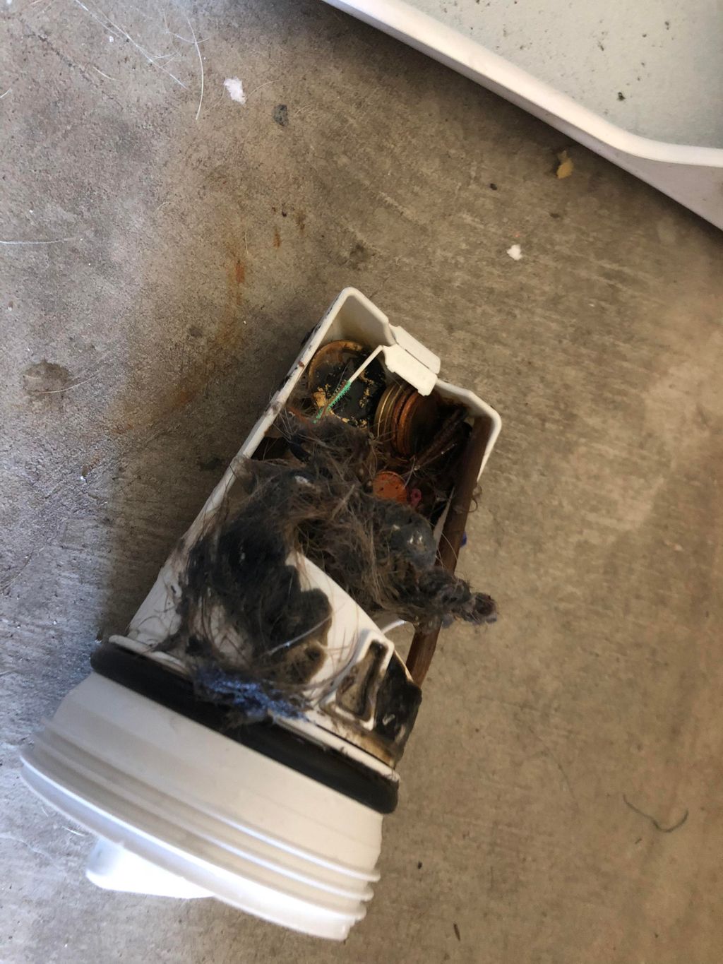 Clogged washer drain filter