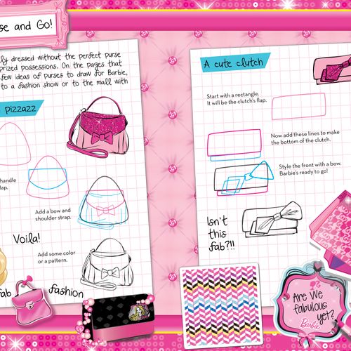 Design sample of I Love To Draw Barbie book