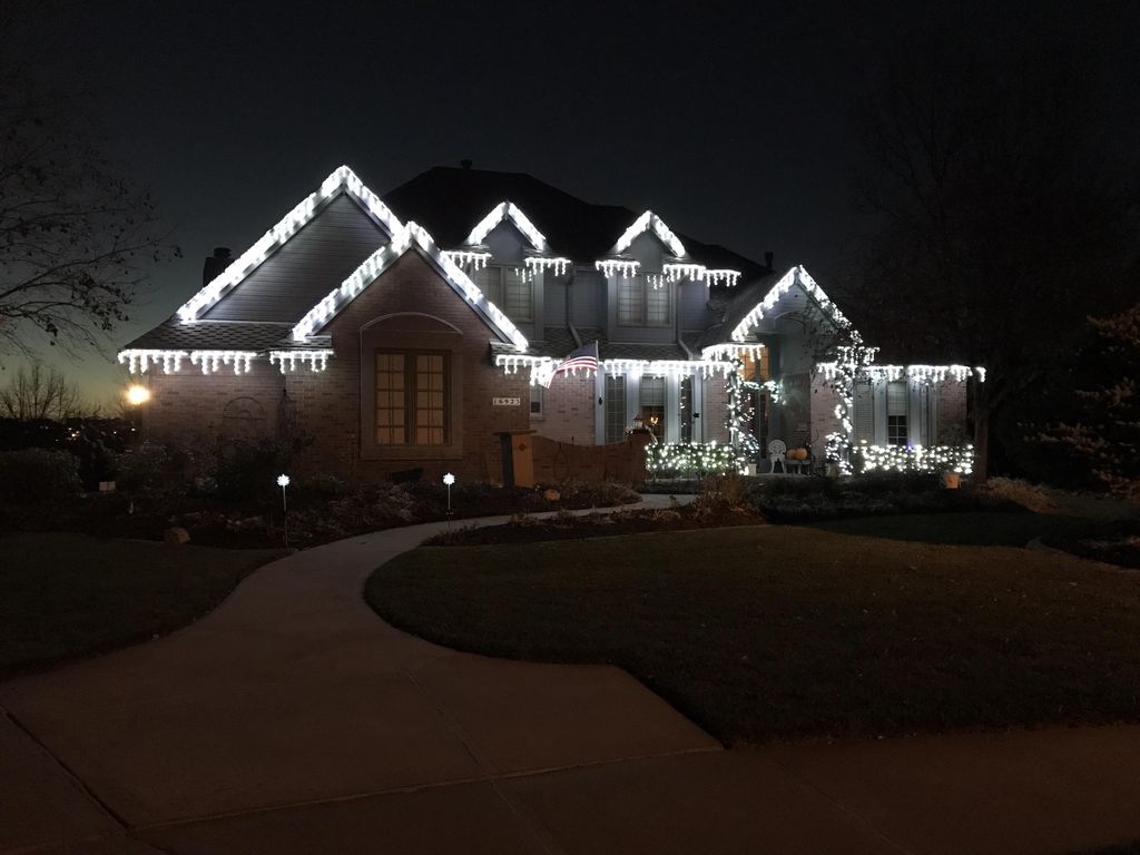 Christmas light installation. 