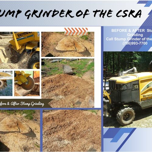 Stump grinding is the removal of tree stumps by ch