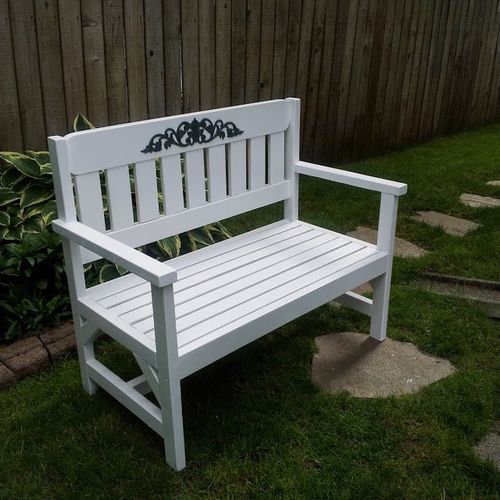 Hand Crafted Park Bench made for customer.