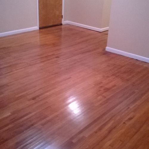 Refinished hardwood floor