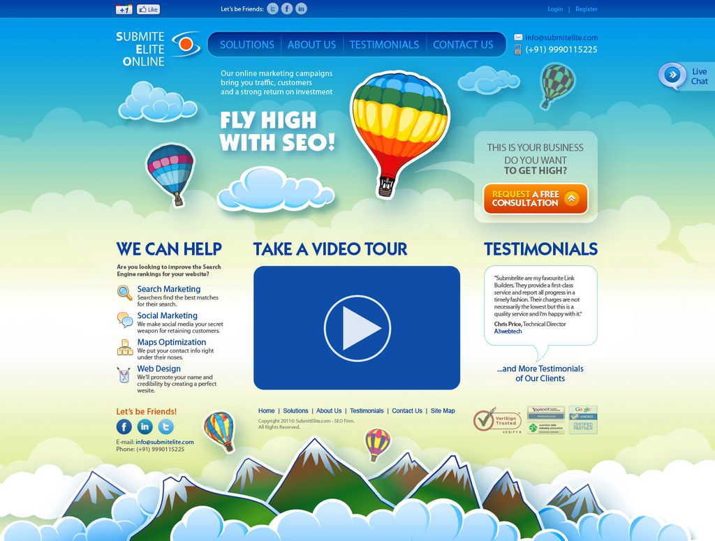 SubmitEliteOnline - SEO Portfolio Website