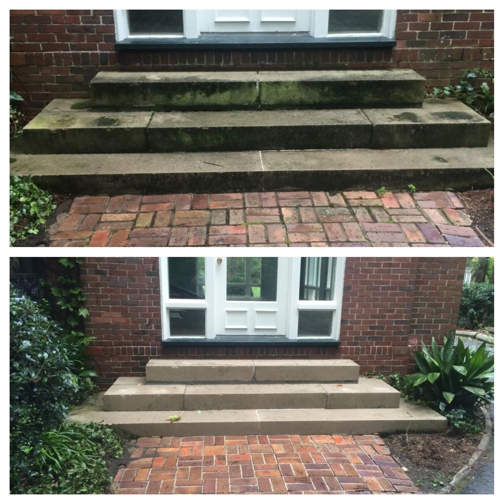 Before and after of steps on a residential home