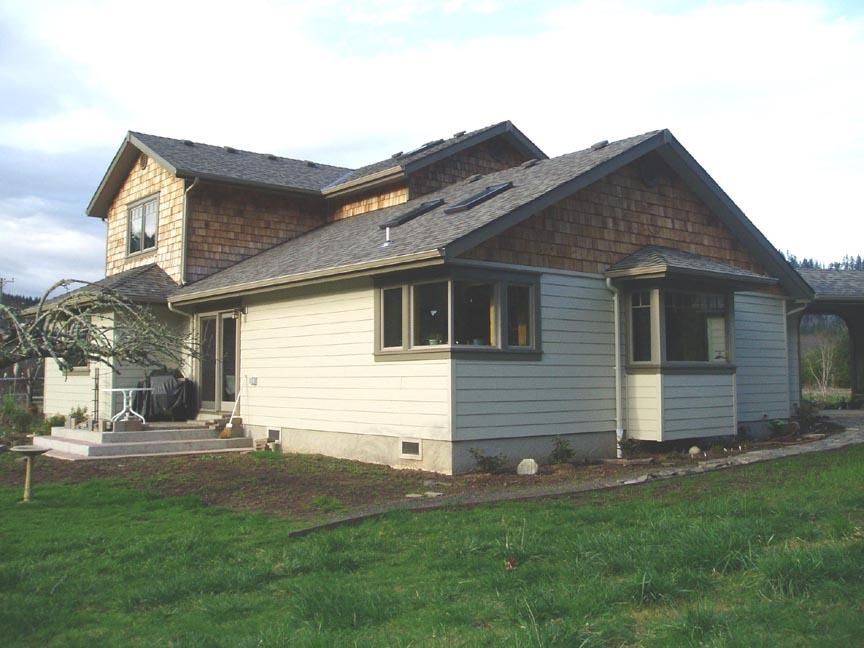 Rear view of craftsman house