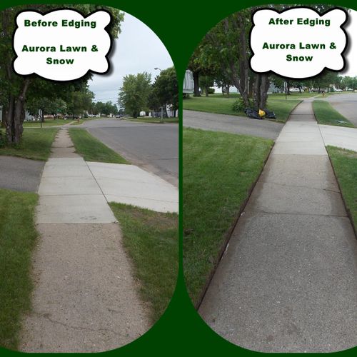 Edging way overgrown sidewalks.