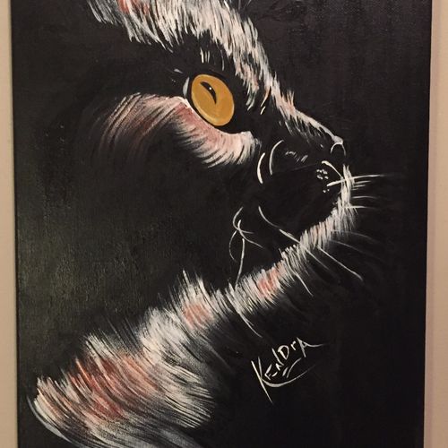 "Momma's Cat"  Acrylic on canvas