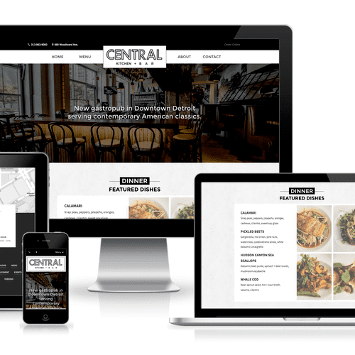 Responsive website redesign for Central Kitchen + 
