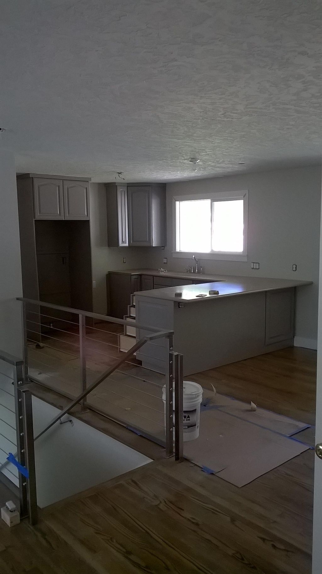 Love this grey on the cabinets gunstock.