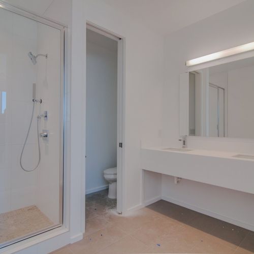 White bathroom remodel