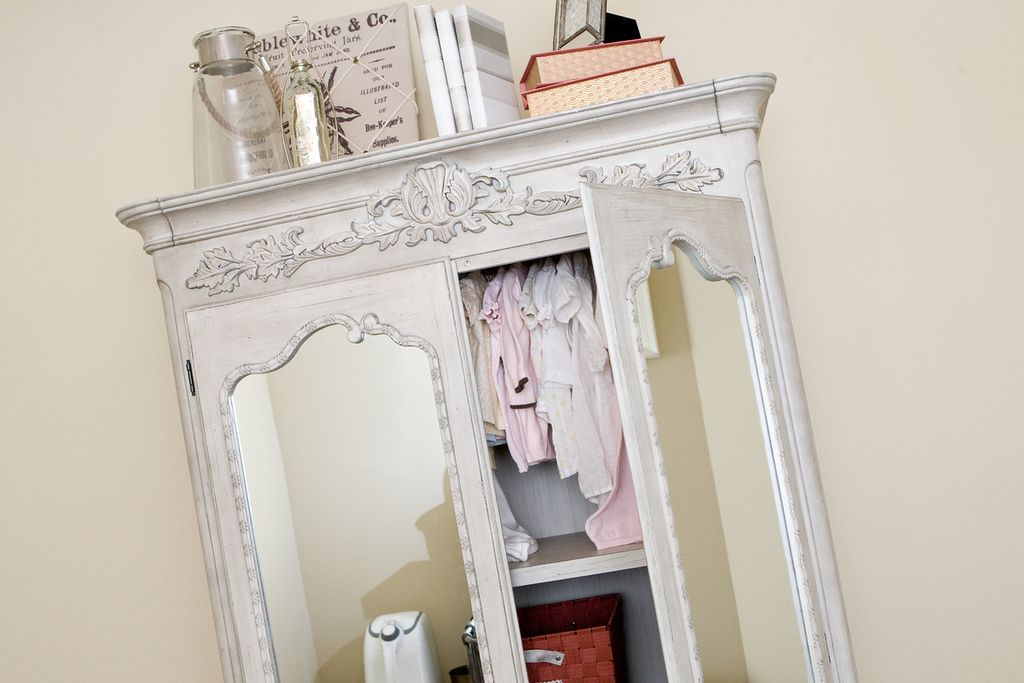 Restoration Hardware Armoire filled with goodies f