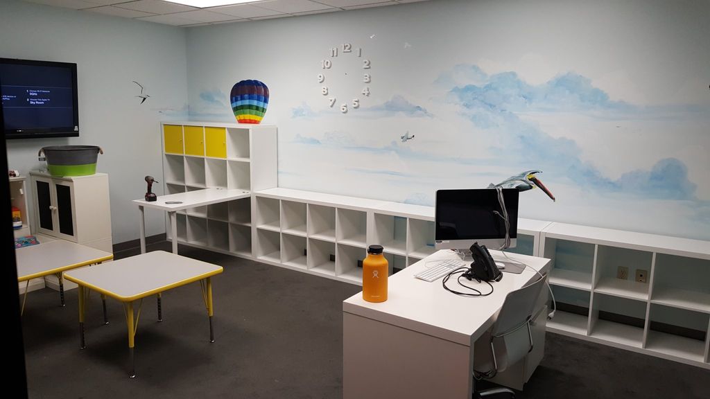 Ikea shelves and tables