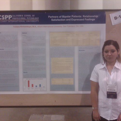 presenting a poster, based on my dissertation rese