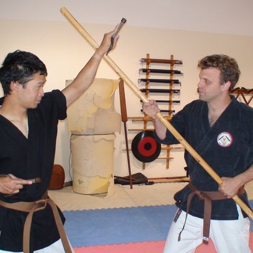 Two Kobu-Do (The Way Of Ancient Weapons) students 