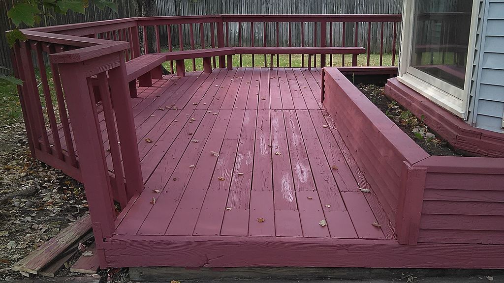 After priming, entire deck was rolled and brushed 