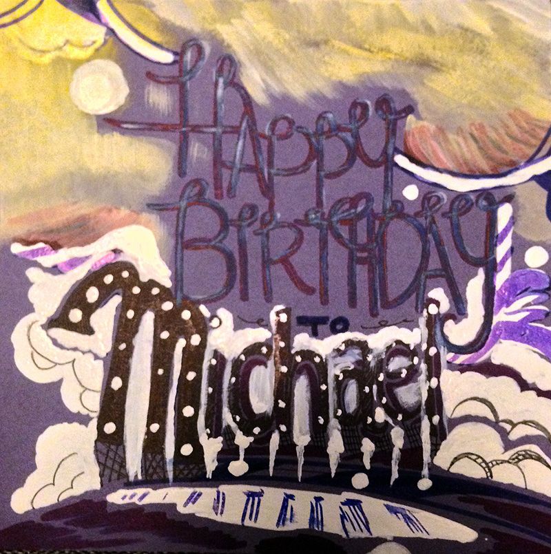 Greeting card design for my friend - Michael.