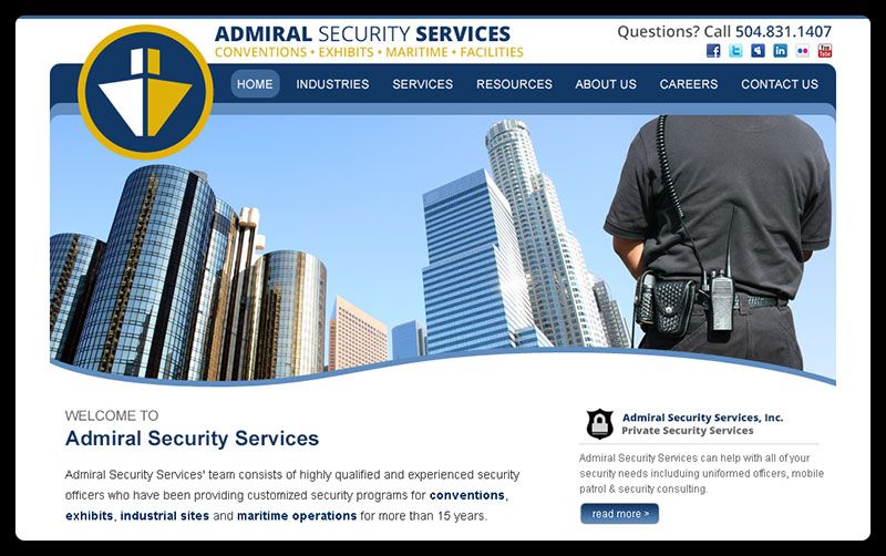 Photoshop Prototype for Admiral Security Services