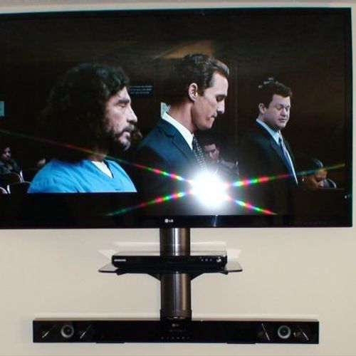 TV Installation with Shelf and Soundbar