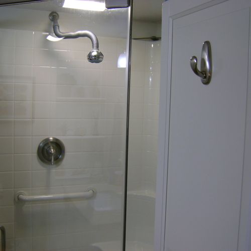 Built A New Bathroom With A Shower.