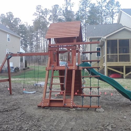 swingset purchased online by customer, needed asse