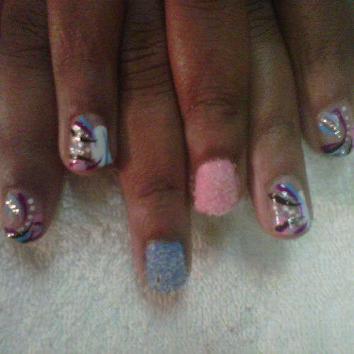 Manicure on Natural Nails w/ Designs