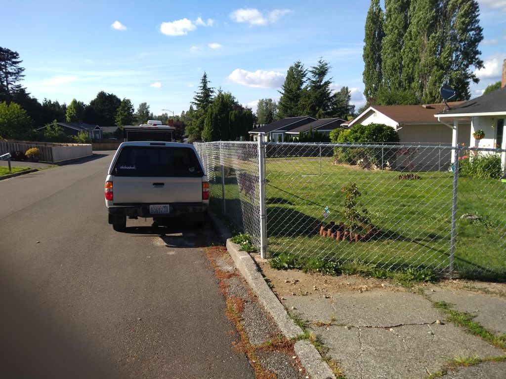 installed chain link fence 