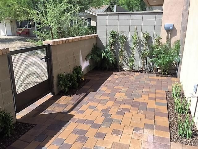 New paver, plants and irrigation install on a smal